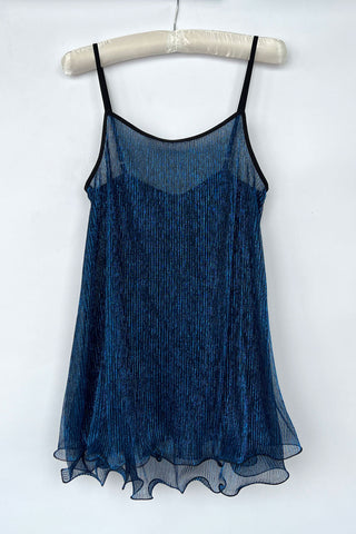 Двошарова нічна сорочка Lora бренду NANIKA з люрексової сіточки, предметне фото на вішаку.